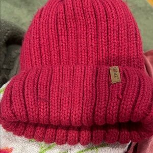 Milly Women's Cherry dark Pink Knit Beanie